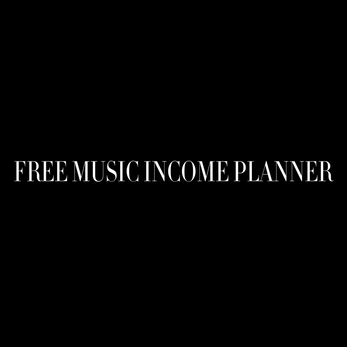 Free Music Income Planner