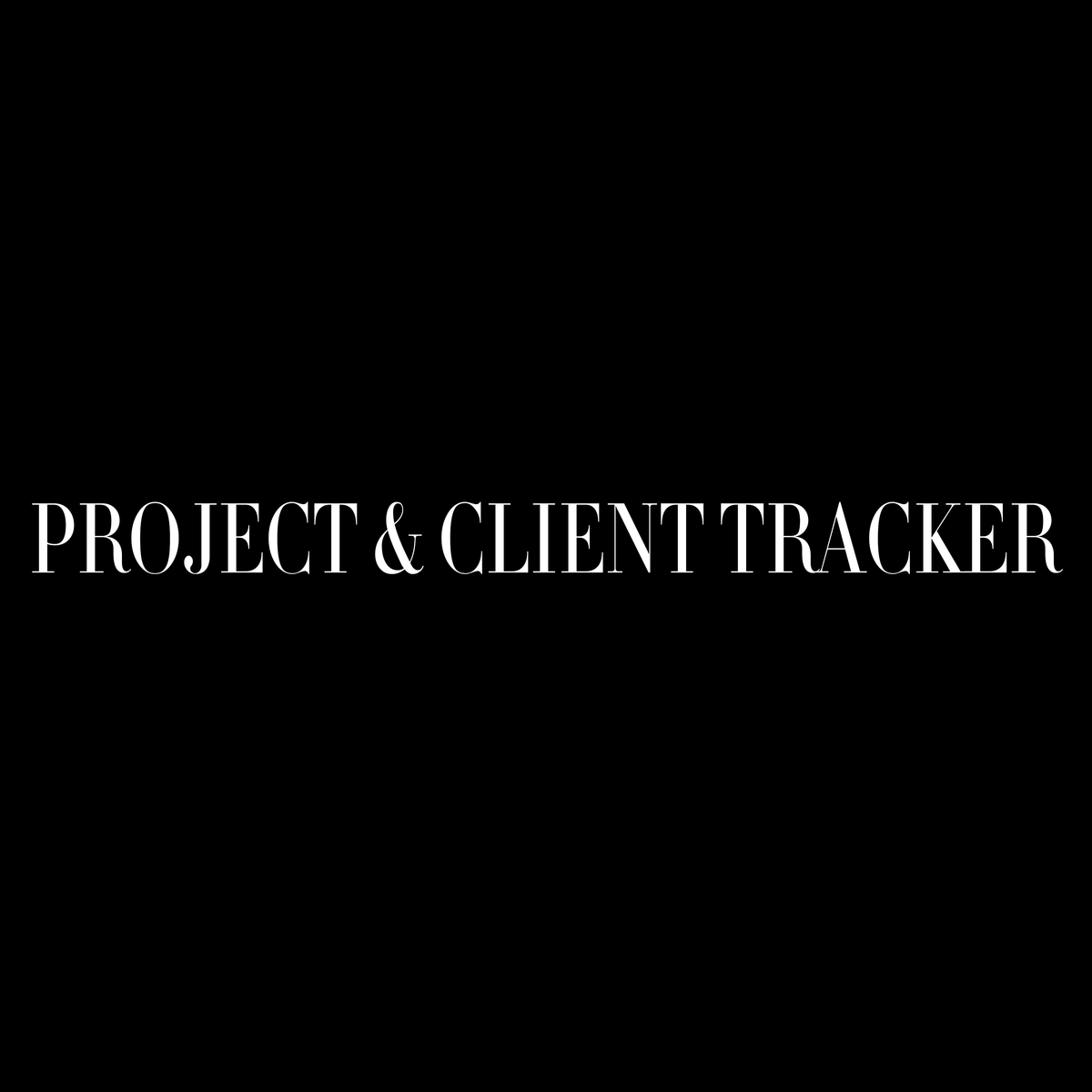 Project & Client Tracker